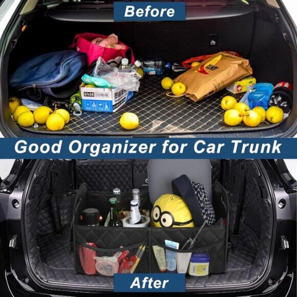 🆕Men Black Car Organizers and Storage with 6 Pocket Car Accessoriesizer Trunk - Picture 8 of 11